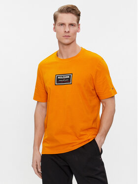 Tommy Hilfiger Tommy Hilfiger T-Shirt MW0MW34391 Pomarańczowy Regular Fit