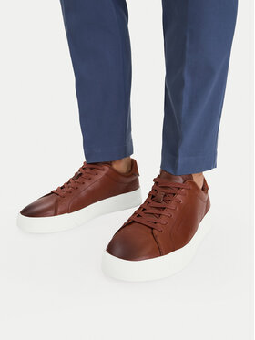 Tommy Hilfiger Tommy Hilfiger Sneakersy Th Court Core Cognac FM0FM05729 Hnedá