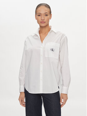 Calvin Klein Jeans Calvin Klein Jeans Marškiniai J20J222610 Balta Relaxed Fit