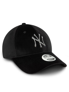 New Era Kapa S šiltom Velour Diamante New York Yankees 9FORTY 60580876 Črna