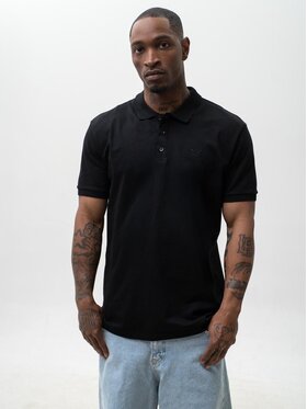 Jigga Wear Jigga Wear Polo Klasyczna z koroną 131166 Czarny Regular Fit