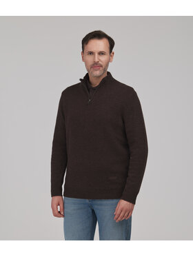 Lee Cooper Lee Cooper Sweter STETSON Brązowy ciemny Regular Fit