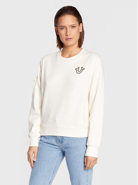 True Religion True Religion Pulóver Utility 205634 Fehér Regular Fit
