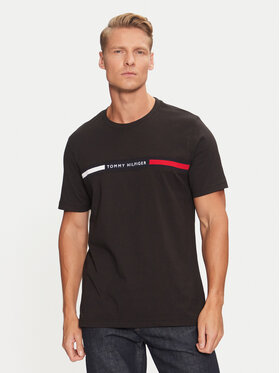 Tommy Hilfiger Tommy Hilfiger Tricou MW0MW36498 Negru Regular Fit
