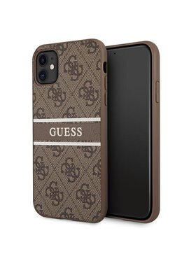 Guess Guess Etui na telefon iPhone 11 Brązowy