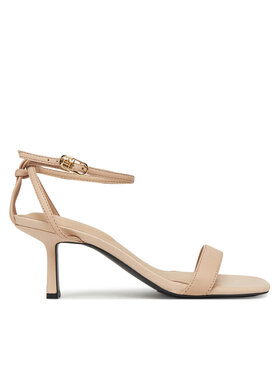 Tommy Hilfiger Tommy Hilfiger Σανδάλια Leather Knots Kitten Sandal FW0FW08424 Μπεζ