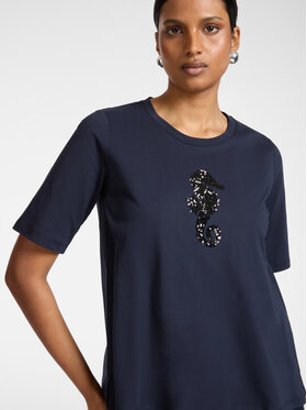 Elena Mirò Elena Mirò T-Shirt G049Z000735N034 Niebieski Regular Fit