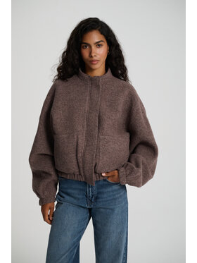 Le Songe Le Songe Kurtka bomber ROMA Brązowy Regular Fit