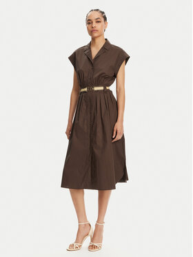 TWINSET TWINSET Hemdkleid 251TT2102 Braun Loose Fit