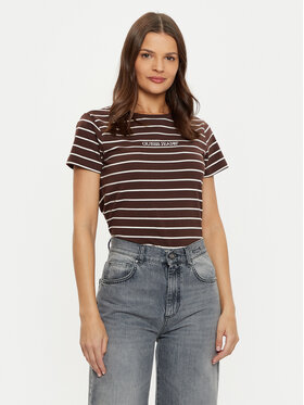 Guess Jeans Guess Jeans Póló W4BI53 KCIE1 Barna Regular Fit