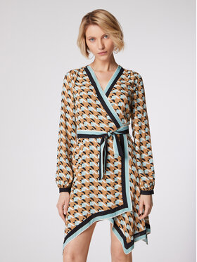 Simple Simple Kasdieninė suknelė SUD083 Ruda Regular Fit