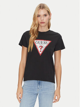 Guess Guess Футболка W2BI69 K8FQ1 Чорний Regular Fit