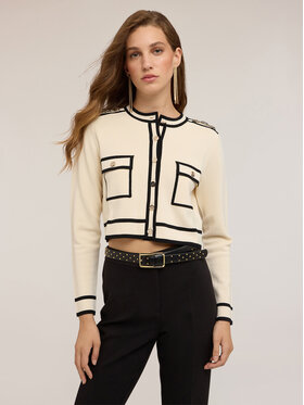 Motivi Motivi Cardigan M465W003565N0S1 Bianco Regular Fit
