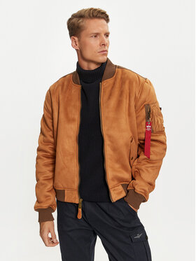 Alpha Industries Alpha Industries Яке бомбър 148122 Кафяв Regular Fit