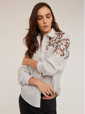 Motivi Motivi Camicia 5196Q000742N0S1 Bianco Regular Fit