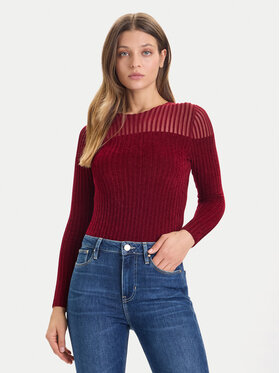Guess Guess Megztinis W5BR62 Z0890 Raudona Slim Fit