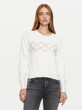 Liu Jo Sport Liu Jo Sport Sweter TF4286 MS63L Biały Regular Fit