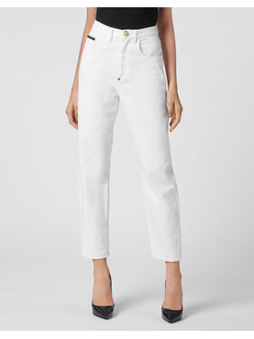 PHILIPP PLEIN PHILIPP PLEIN Jeansy 6327 Biały Mom Fit