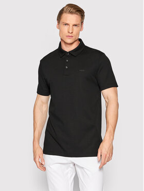 BOSS Boss Тениска с яка и копчета Palosh 30 50471335 Черен Slim Fit