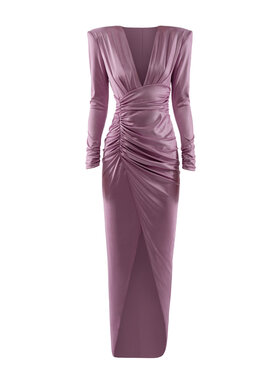 sax35th sax35th Sukienka wieczorowa STARDUST Fioletowy Slim Fit