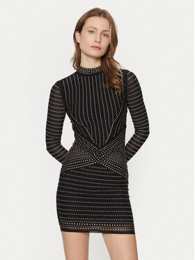 Marciano Guess Marciano Guess Koktejlové šaty 5RGK30 6218A Čierna Regular Fit