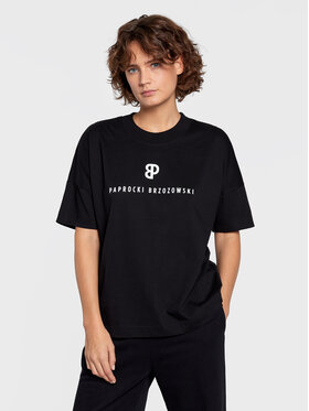Paprocki & Brzozowski Paprocki & Brzozowski Тишърт TSHRCOM2123 Черен Regular Fit