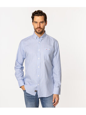 Lee Cooper Lee Cooper Koszula NEW TENBY KL16 Niebieski Comfort Fit