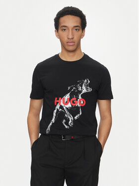 HUGO Hugo Tricou Deyladec 50530607 Negru Oversize