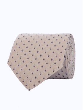 ELSNER ELSNER Kravata JEDWAB ŻAKARD A0019 Béžová