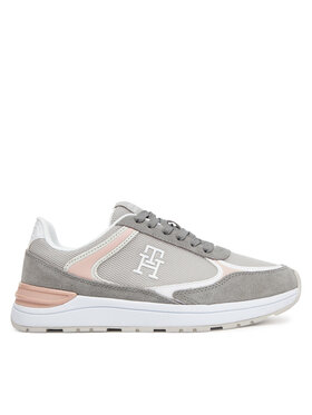 Tommy Hilfiger Tommy Hilfiger Сникърси Casual Fashion Runner Mix FW0FW08324 Сив