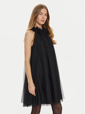 TWINSET TWINSET Kokteilinė suknelė 242AT2150 Juoda Loose Fit