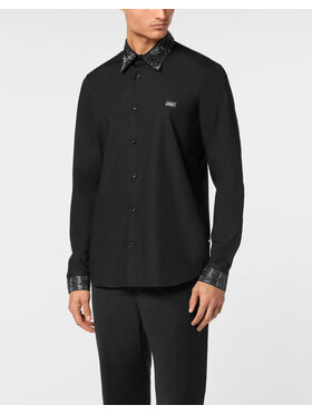 PHILIPP PLEIN PHILIPP PLEIN Koszula 22577 Czarny Fitted Fit