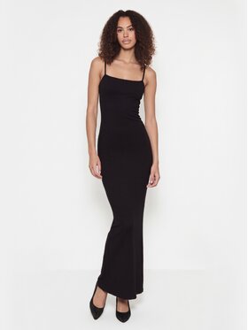 BASICLO BASICLO Sukienka dzianinowa W-2151 Czarny Slim Fit