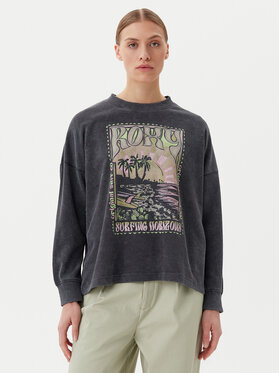 Roxy Roxy Mikina ERJKT04276 Šedá Relaxed Fit