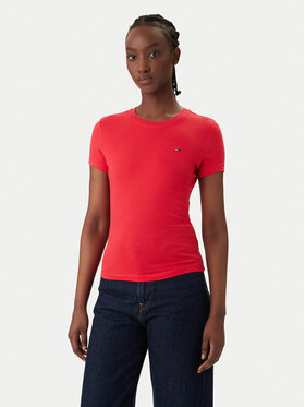 Tommy Jeans Tommy Jeans Marškinėliai DW0DW20459 Raudona Slim Fit