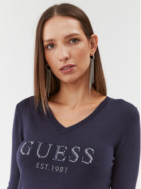 Guess Bluza W3BR24 Z2NQ2 Mornarsko Modra Regular Fit