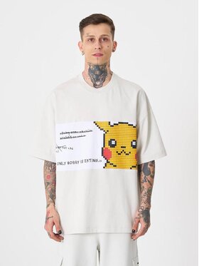 Machinist Machinist T-Shirt Koszulka Z Krótkim Rękawem Oversize Jasna Szara Machinist Pikachu S Szary Oversize