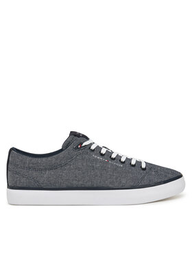Tommy Hilfiger Tommy Hilfiger Tenisky Th Hi Vulc Low Core Chambray FM0FM05389 Modrá