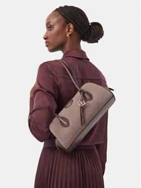 Calvin Klein Calvin Klein Torbica Emblem Trio Suede Shoulder Bag LV04F3888G Bež