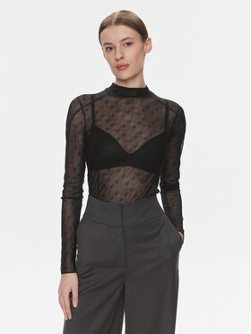 BOSS Boss Bluzka Egalina 50505774 Czarny Slim Fit