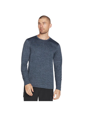 Skechers Skechers Longsleeve Skechers On the Road Long Sleeve Niebieski Regular Fit