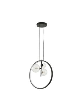 MIAhome MIAhome Lampa wisząca ALURE RING LED czarny 40 cm Czarny