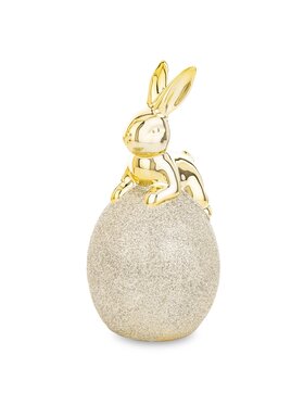 MIAhome MIAhome Figurka złoty króliczek na PISANCE 17x8x8 cm Złoty