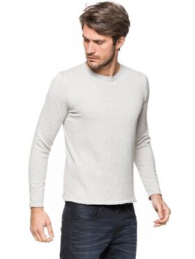 Tom Tailor Tom Tailor Sweter CREW-NECK SWEATER Szary Regular Fit