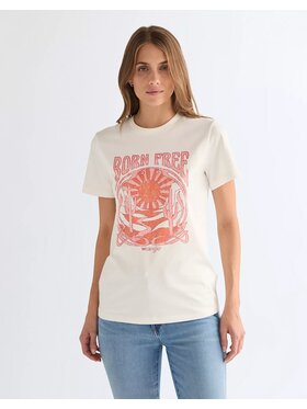 Wrangler Wrangler T-Shirt GRAPHIC TEE Biały Regular Fit