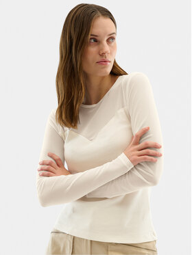 Karen by Simonsen Karen by Simonsen Μπλουζάκι Mandarina 10104771 Εκρού Regular Fit