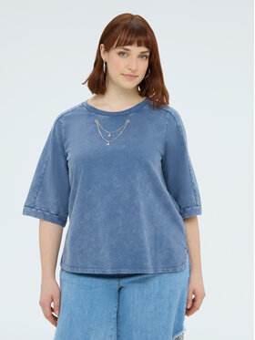 Fiorella Rubino Fiorella Rubino Bluza G866L009049N034 Niebieski Boxy Fit