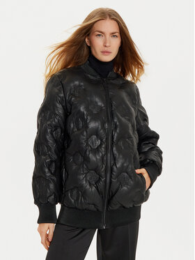 Guess Guess Lederjacke Marianne W4BL60 WGB20 Schwarz Regular Fit