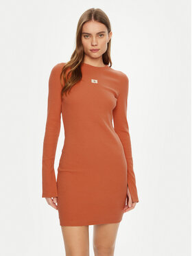 Calvin Klein Jeans Calvin Klein Jeans Rochie de zi J20J225112 Portocaliu Slim Fit