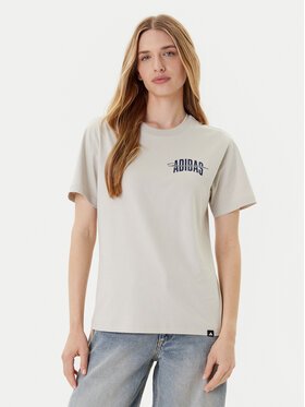 adidas adidas T-shirt Collegiate Graphic JM4348 Bež Regular Fit